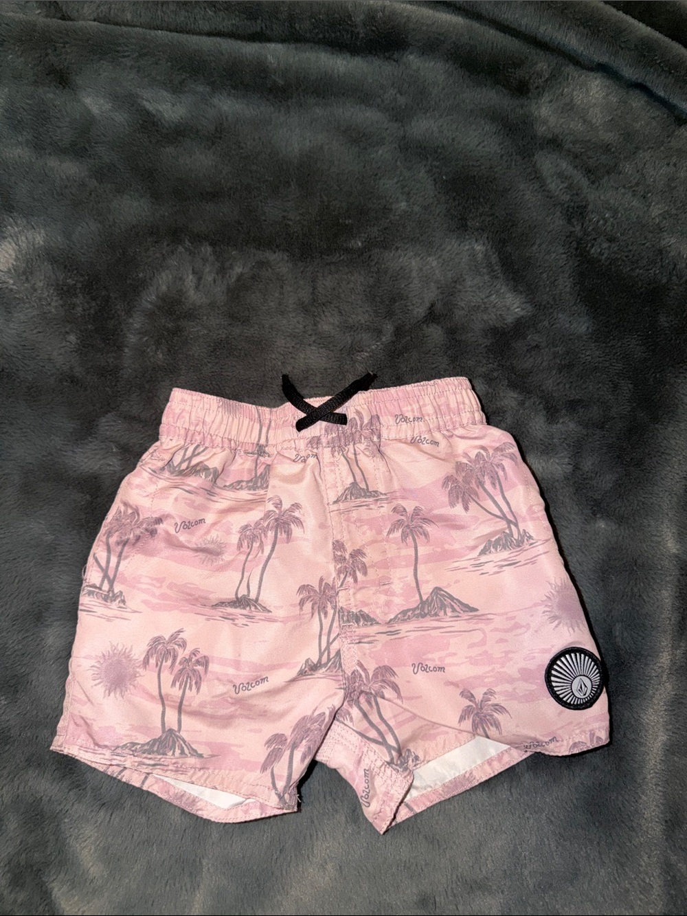 Volcom Pink Palm Tree Swim Shorts